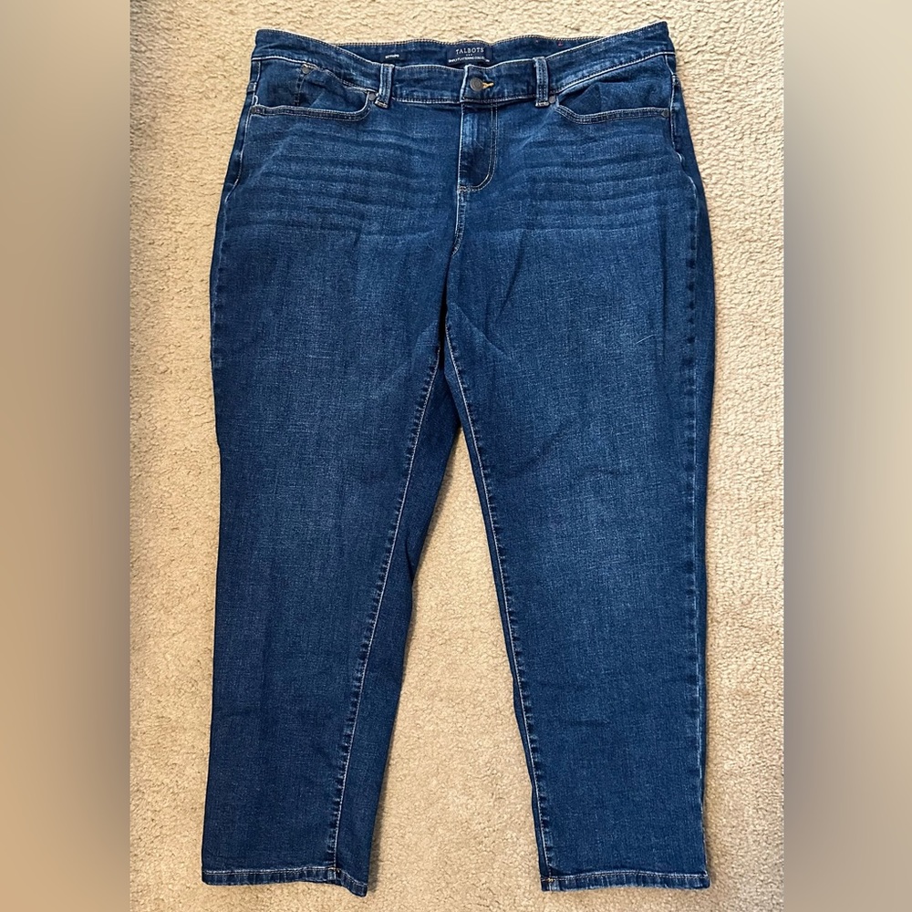 Size 18 Talbots Jeans 29 inch inseam to cuff or wear straight